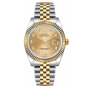 Rolex Datejust 36 Champagne Diamond Dial Watch 116233-0150