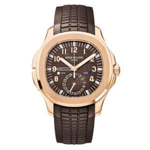 Patek Philippe Aquanaut Brown Embossed Arabic Dial Rose Gold Composite Men's Watch 5164R-001