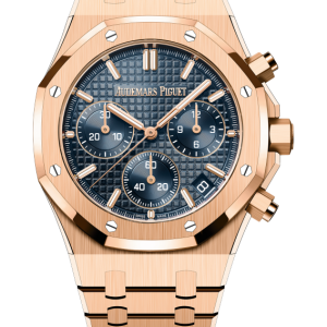 ROYAL OAK Pink Gold ?¡ãBleu nuit nuage 50?¡À Dial CHRONOGRAPH 41mm
