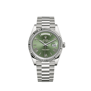 Day-Date White Gold Green 40mm